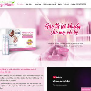 Mẫu website thực phẩm chức năng Preg-Mom