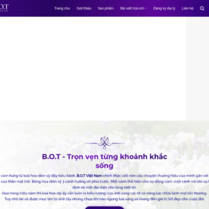 Mẫu website thực phẩm chức năng B.O.T