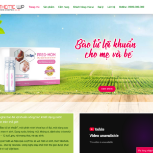 Mẫu website thực phẩm chức năng mẹ và bé