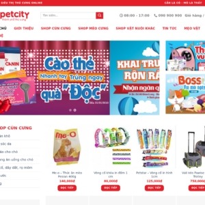 Mẫu website bán hàng thú cưng