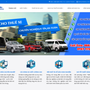 Mẫu website cho thuê xe du lịch
