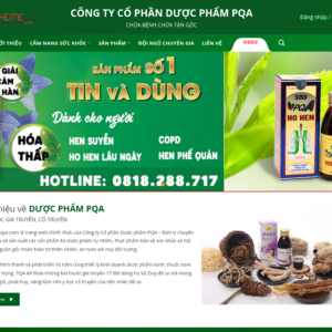 Mẫu website bán hàng dược phẩm thảo dược