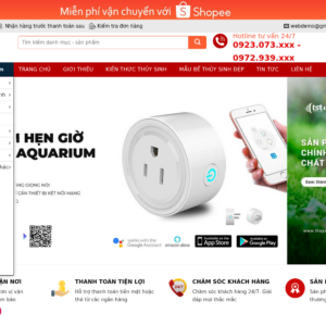Mẫu website bán hàng thủy sinh