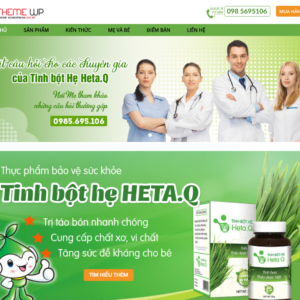 Mẫu website thực phẩm bảo vệ sức khỏe Heta.Q