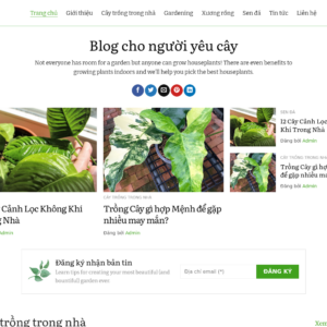 Mẫu website blog cây cảnh