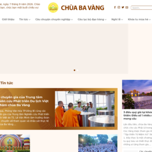 Mẫu website tin tức Chùa Ba Vàng