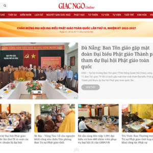 Mẫu website tin tức Giác Ngộ