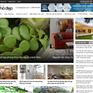 Mẫu website tạp chí Nhà Đẹp