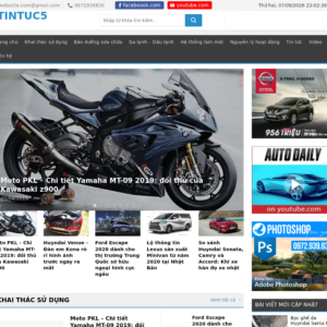 Mẫu website tin tức ô tô và xe máy