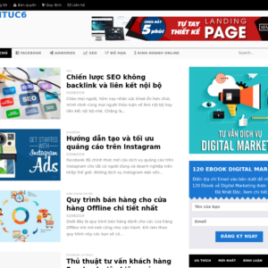 Mẫu website tin tức chuyên đề Digital Marketing