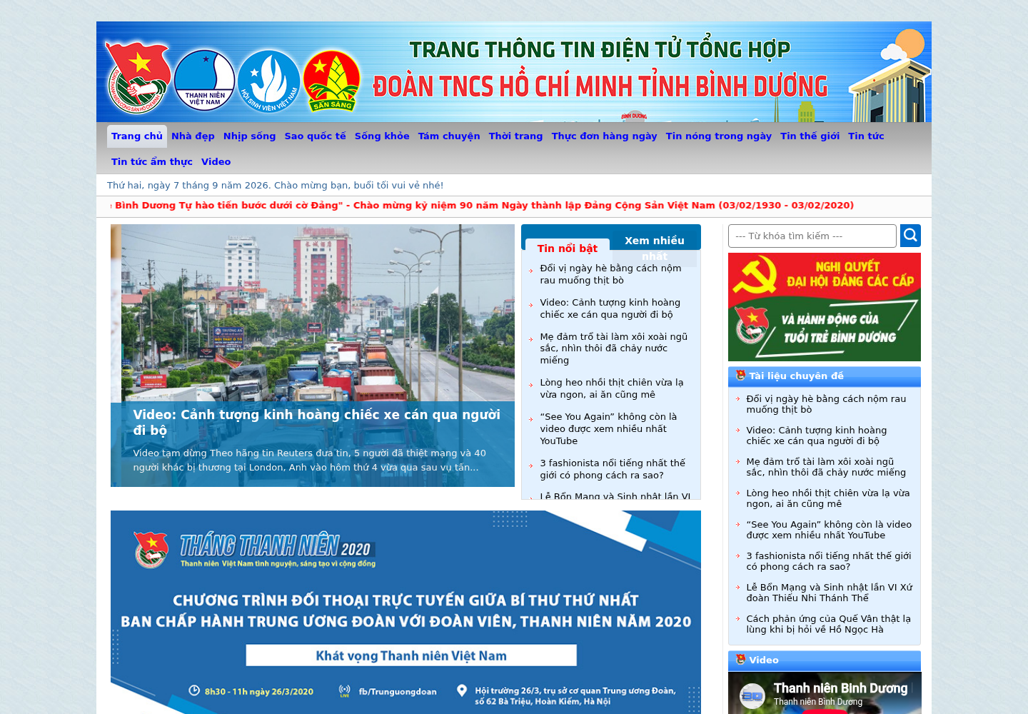 Mẫu website tin tức địa phương