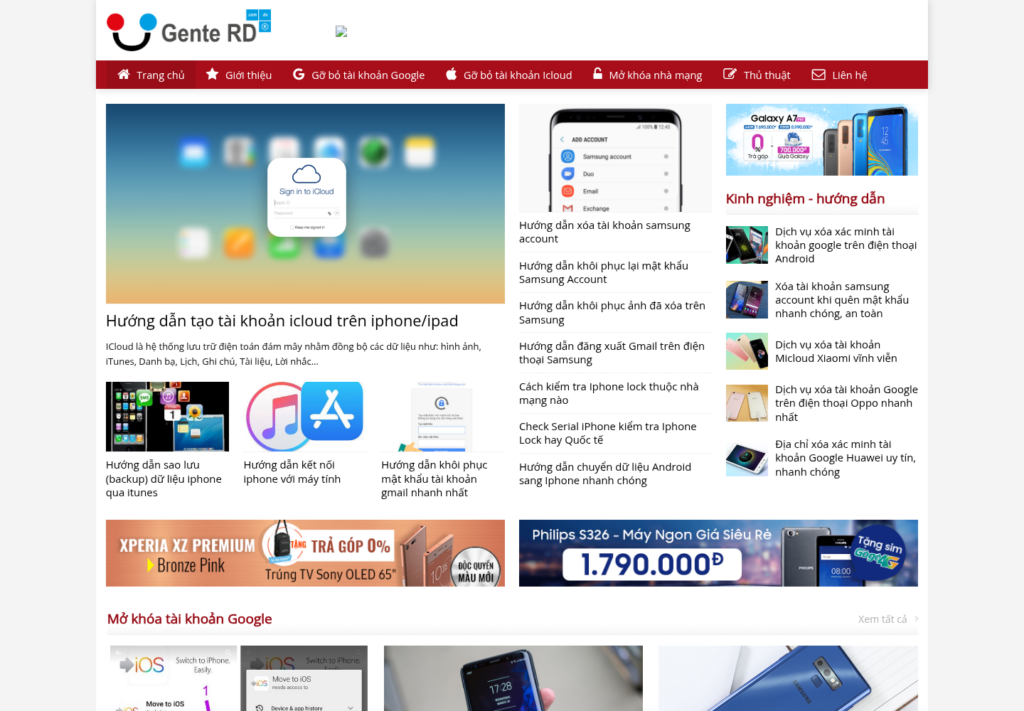 Mẫu website tin tức công nghệ