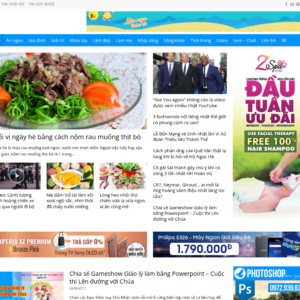 Mẫu website tin tức đời sống
