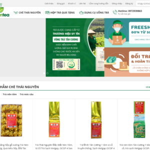 Mẫu website bán trà xanh