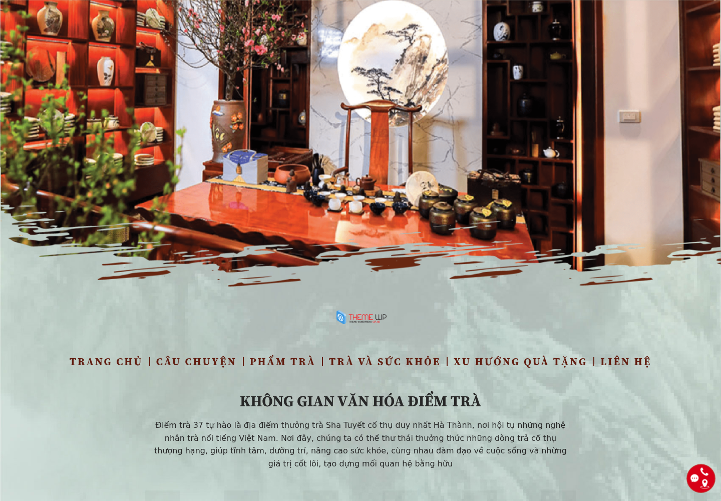 Mẫu website cửa hàng trà và quà tặng