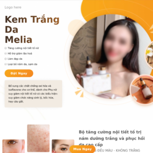 Mẫu website bán mỹ phẩm Melia