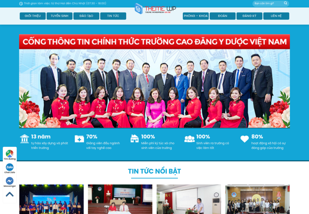 Mẫu website trường học