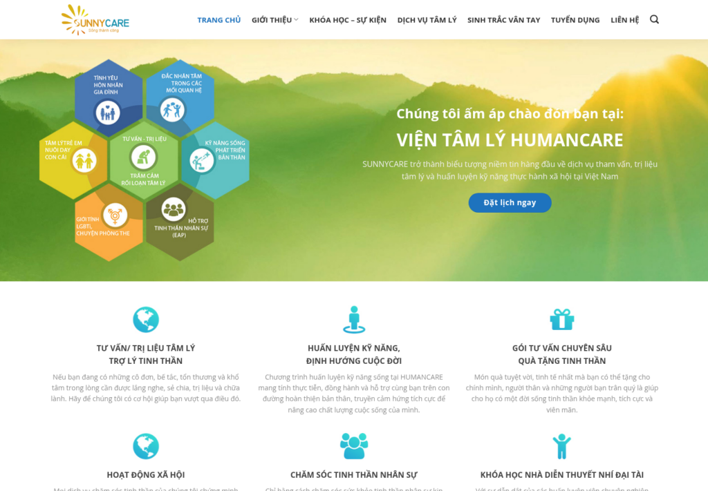 Mẫu website tư vấn tâm lý