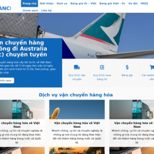 Mẫu website vận chuyển hàng hóa quốc tế
