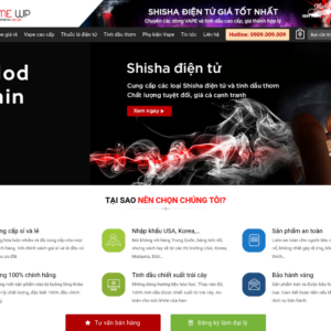 Mẫu website bán hàng thuốc lá điện tử và tinh dầu