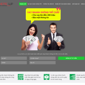 Mẫu website vay tiền nhanh - tư vấn tài chính