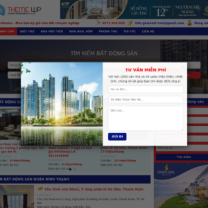 Mẫu website bất động sản Novihome
