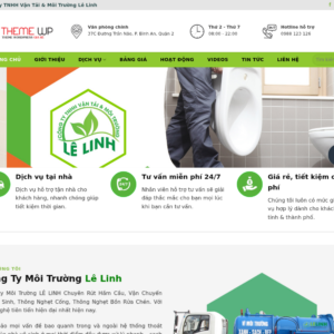 Mẫu website dịch vụ vệ sinh