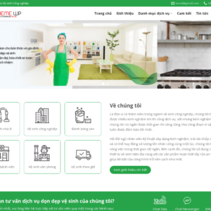Mẫu website dịch vụ vệ sinh công nghiệp