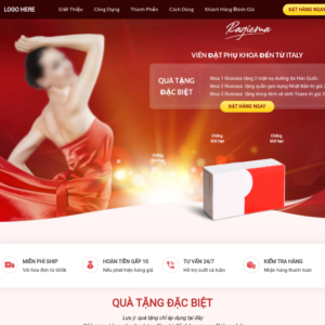 Mẫu website bán hàng mỹ phẩm & sản phẩm chăm sóc phụ nữ