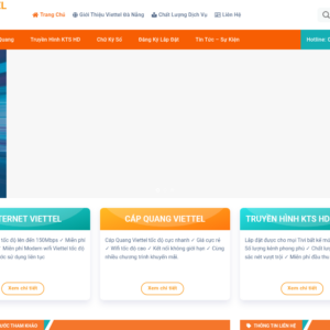 Mẫu website công ty viễn thông và dịch vụ Internet