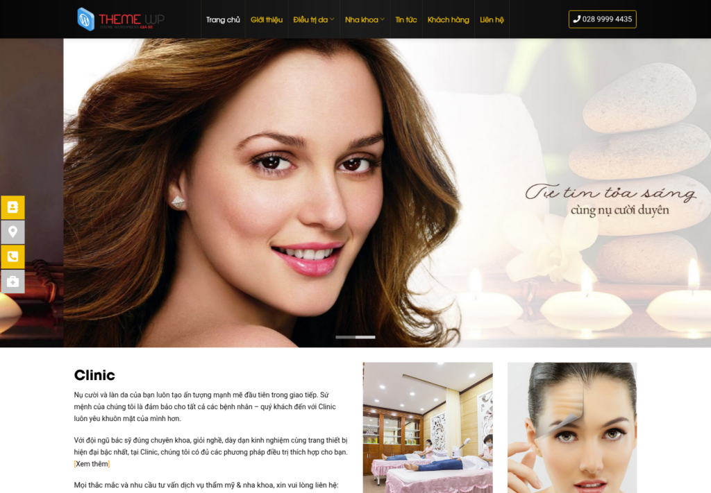 Mẫu website phòng khám thẩm mỹ & nha khoa