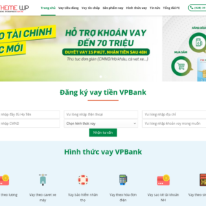 Mẫu website cho vay tài chính