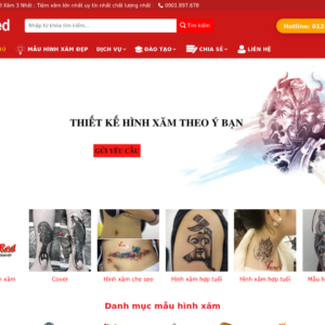 Mẫu website xăm mình VietRed