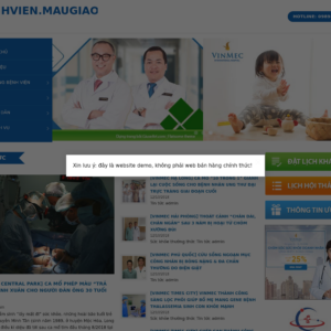Mẫu website bệnh viện và phòng khám