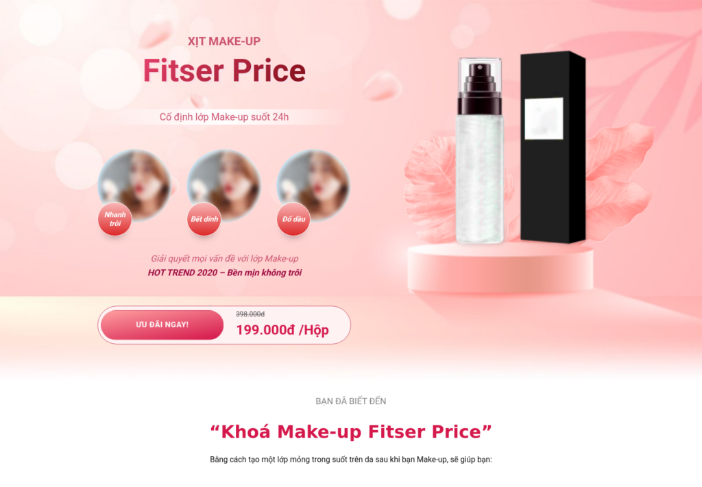 Mẫu website bán hàng mỹ phẩm