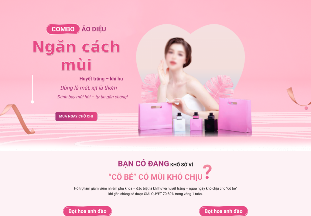 Mẫu website mỹ phẩm và chăm sóc cá nhân