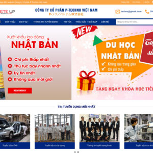 Mẫu website công ty xuất khẩu lao động và du học