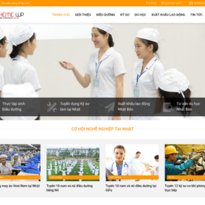 Mẫu website xuất khẩu lao động và du học