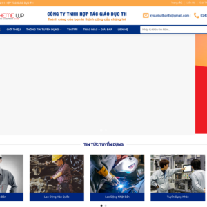Mẫu website du học và xuất khẩu lao động