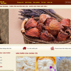 Mẫu website thực phẩm Yến sào Thiên Yến Nha Trang