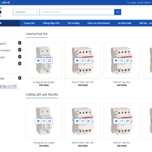 Mẫu website bán hàng thiết bị điện HLS Energy