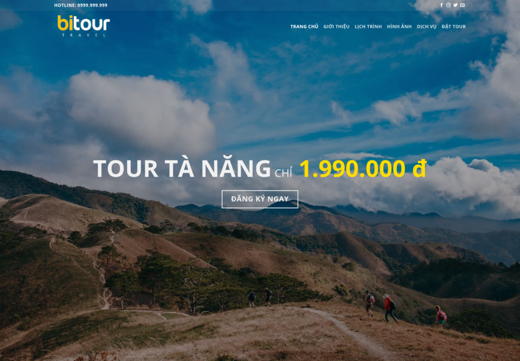 Mẫu website du lịch Bitour
