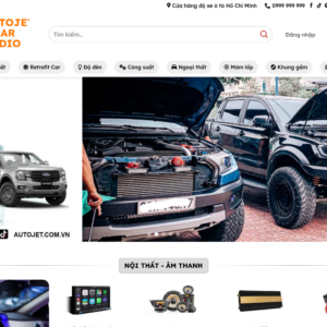 Mẫu website phụ kiện ô tô và âm thanh xe hơi
