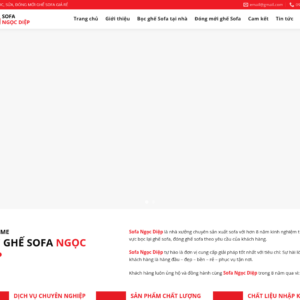 Mẫu website bọc ghế sofa chuyên nghiệp