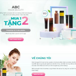 Mẫu website bán mỹ phẩm & chăm sóc sắc đẹp