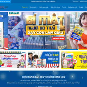 Mẫu website bán sách ngoại ngữ