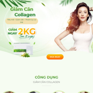 Mẫu website bán hàng thực phẩm chức năng giảm cân Collagen