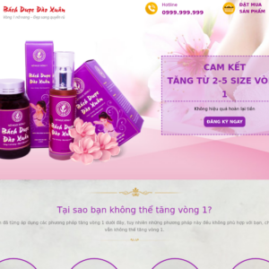 Mẫu website bán thực phẩm chức năng và mỹ phẩm thảo dược