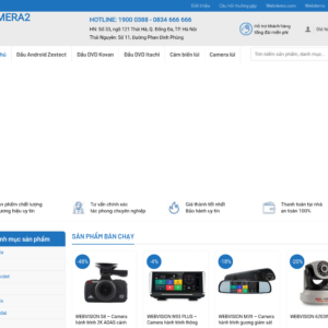 Mẫu website phụ kiện ô tô và camera hành trình