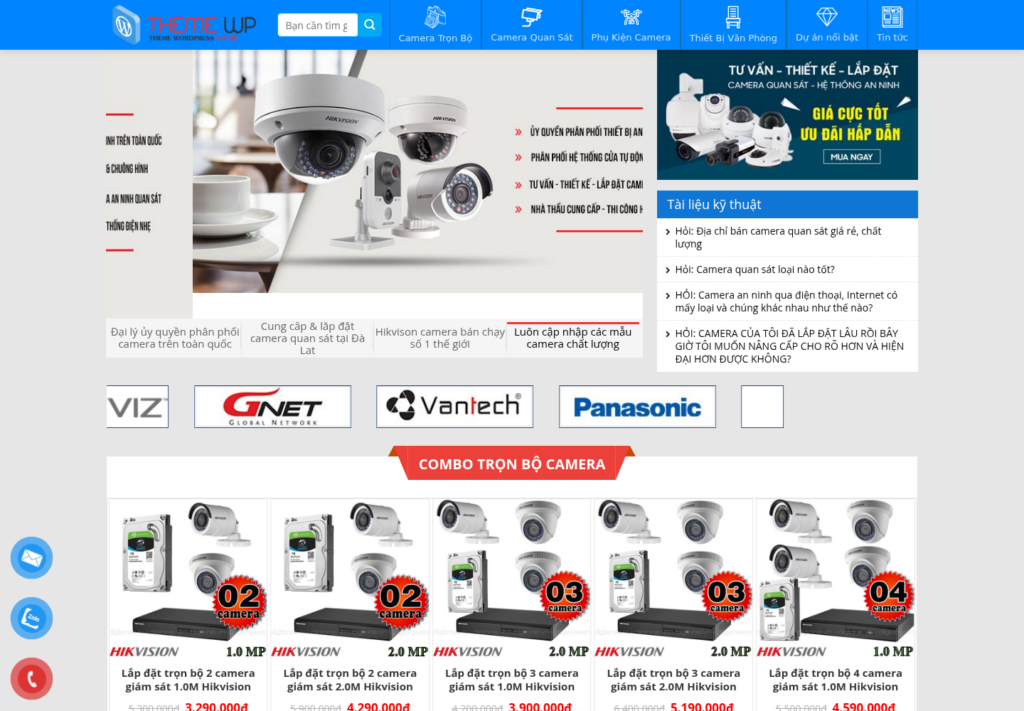 Mẫu website bán hàng camera quan sát
